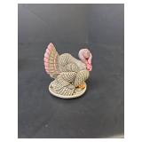 Harmony Kingdom \"Gobblefest\" Turkey Figurine Box with Original Box TJEVG099
