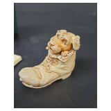 Harmony Kingdom \"Solemate\" Puppy in Boot Figurine Box in Original Box with Paper Insert Made in England