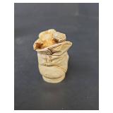 Harmony Kingdom \"Solemate\" Puppy in Boot Figurine Box in Original Box with Paper Insert Made in England