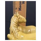 Yellow Porcelain Horse Bookends