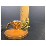 Roseville 1123 Pineapple Candlestick Holders