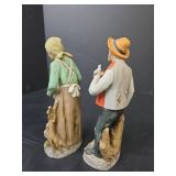 Farm Life Porcelain Figurines with Chickens