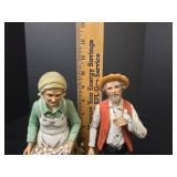 Farm Life Porcelain Figurines with Chickens