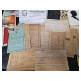 1930s - 1940s Ephemera (cattle records, school report cards, grade cards, greeting cards, pictures, and more)