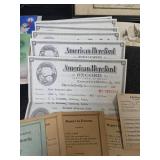 1930s - 1940s Ephemera (cattle records, school report cards, grade cards, greeting cards, pictures, and more)