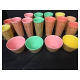 MCM RaffiaWare - Raffia Wrapped Drinking Glass, Mug, and Bowl Set