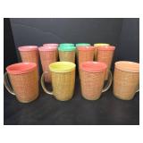 MCM RaffiaWare - Raffia Wrapped Drinking Glass, Mug, and Bowl Set