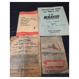 1940s-50s Farm Equipment Manual