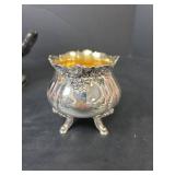 Silver Plated Champagne Ice Bucket with Handles and Wallace Baroque Silver Plated Footed Waste Bowl (285)