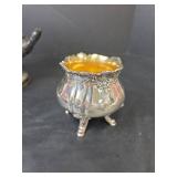 Silver Plated Champagne Ice Bucket with Handles and Wallace Baroque Silver Plated Footed Waste Bowl (285)