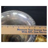 Silver Plated Champagne Ice Bucket with Handles and Wallace Baroque Silver Plated Footed Waste Bowl (285)