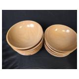 Wooden Kitchen King (Japan) Bowl Set with Wicker Baskets