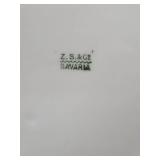 Teapot with Daisy Pattern, 2 Cups with Saucers, and 2 Wooden Stands