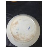 Teapot with Daisy Pattern, 2 Cups with Saucers, and 2 Wooden Stands