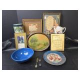 Vintage Pictures, Enamel Bowl, State Spoons, and More