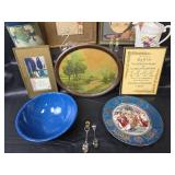 Vintage Pictures, Enamel Bowl, State Spoons, and More