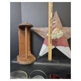 Mixed Glassware Collection with Crystal Pitchers and Cruet, and Decorative Star