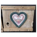 Heart-Shaped Bird Print Key Holder