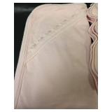 Pink Cotton Baby Blankets with Embroidered Roses