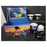 Toy Story 4 Theater Promotional Popcorn Buckets,  Lamp, and Toy Chest