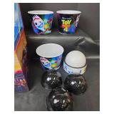 Toy Story 4 Theater Promotional Popcorn Buckets,  Lamp, and Toy Chest