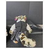 Build-A-Bear Plush Tiger in Business Suit with Pink Poodle - Both Fully Dressed