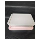 Bonnedecor Divided Glass Food Storage Containers with Bamboo Lids and Pyrex Glass Bowls with Lids