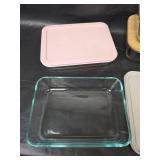 Bonnedecor Divided Glass Food Storage Containers with Bamboo Lids and Pyrex Glass Bowls with Lids