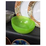 Mixed Kitchenware Collection with Decorative Plates