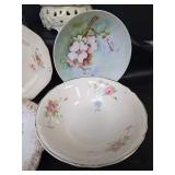 Vintage Serving Bowls, Plates, Glass Christmas Bulbs, Trinket Dish, and More