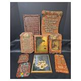 Religious Wall Plaque Collection - Ten Commandments and Biblical Quotes