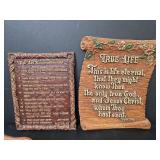 Religious Wall Plaque Collection - Ten Commandments and Biblical Quotes