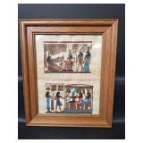 Egyptian Papyrus Art Prints in Wood Frames