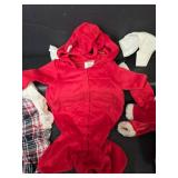 2 - Santa Claus 4-Piece Holiday Outfit Sets Size 3-6 months, Lobster Costume Size 3-6 months, Overalls Outfit Size 3-6 months