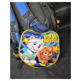 Grab and Go Ready Set Go Backpack with Paw Patrol Lunchbox and Shopping Bag on Wheels