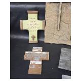 Religious Cross Wall Decor and Granite Coasters