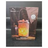 Natural Himalayan Salt Lamp with Metal Basket Design NEW