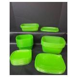 Lime Green Storage Container (14 bowls and 14 lids) NEW