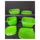 Lime Green Storage Container (14 bowls and 14 lids) NEW