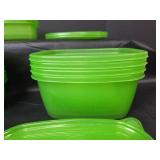 Lime Green Storage Container (14 bowls and 14 lids) NEW