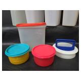 Tupperware Containers with Colored Lids