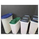 Tupperware Containers with Colored Lids
