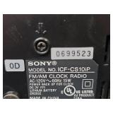 Sony Dream Machine ICF-CS10iP iPhone/iPod FM/AM Clock Radio Powers On