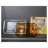 Mirro 4-Tier Cake Pan Set with Glass Bakeware (Pyrex and Anchor Hocking)