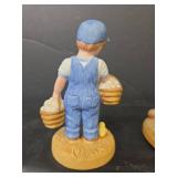 1990 Country Store Little Farmers Figurines by Home Interiors