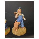 1983 Country Store Little Farmers Figurines by Home Interiors