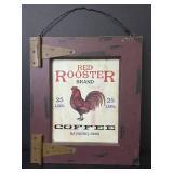 Red Rooster Coffee Brand Sign