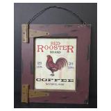 Red Rooster Coffee Brand Sign