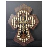 Decorative Checkered Cross Wall Decor