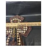 Decorative Checkered Cross Wall Decor
